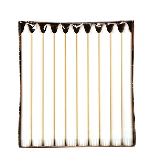 150 Kronkerzen Ø 2,3x20cm weiß aus 100% Stearin