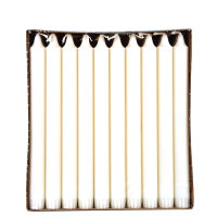 150 Kronkerzen Ø 2,3x20cm weiß aus 100% Stearin