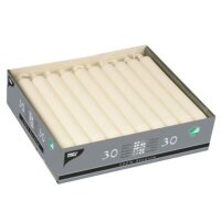 150 Kronkerzen Ø 2,3x20cm weiß aus 100% Stearin