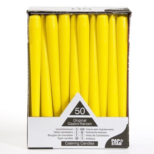 100 Leuchterkerzen Ø 2,2cm 25cm gelb