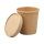 Suppenbecher mit Deckel aus Hartpapier braun 240ml 8oz., VE 500 Sets