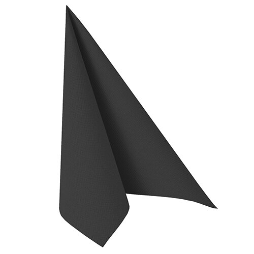 250 Servietten "ROYAL Collection" 1/4-Falz 40 cm x 40 cm schwarz