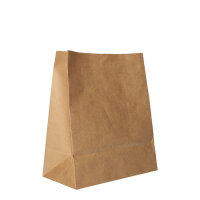 500 Blockbodenbeutel, Kraftpapier 22 cm x 18,5 cm x 9,7...