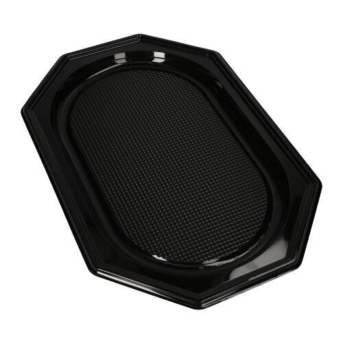 100 Servierplatten "L", PET 45 cm x 30 cm schwarz