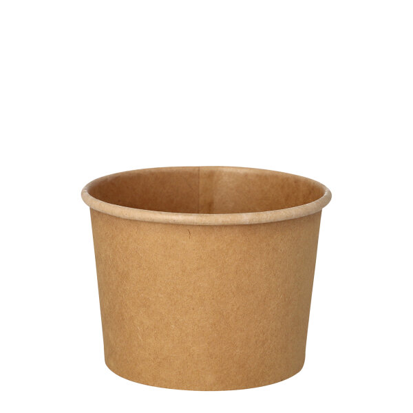 500 Suppenbecher, Pappe rund 350 ml 12oZ. Ø 9,8 cm · 7 cm braun