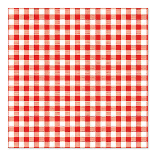 360 Servietten, 3-lagig 1/4-Falz 33 cm x 33 cm rot "Vichy Karo"