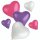 144 Luftballons farbig sortiert "Heart" small + medium
