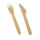 500 Bestecke, Holz "pure" 16,5 cm (Messer, Gabel)