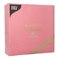 250 Servietten "ROYAL Collection" 1/4-Falz 40 cm x 40 cm rosa