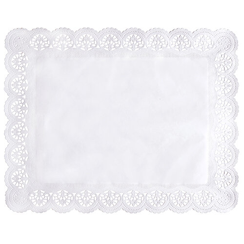2000 Spitzenpapiere eckig 46 cm x 36 cm weiss