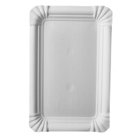 500 Teller, Pappe eckig 13 cm x 20 cm weiss