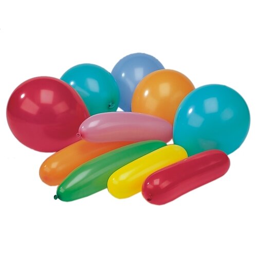 300 Luftballons farbig sortiert "verschiedene Formen"