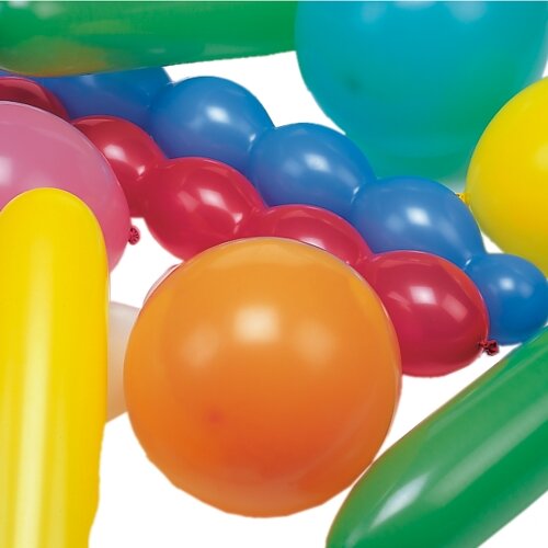 375 Luftballons farbig sortiert "verschiedene Formen", extra groß