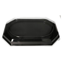 100 Servierplatten "XL", PET 53 cm x 35 cm schwarz