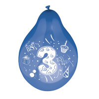72 Zahlenluftballons Ø 25 cm farbig sortiert...