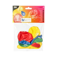 72 Zahlenluftballons Ø 25 cm farbig sortiert "1"