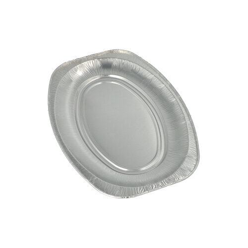 100 Servierplatten, Alu oval 35 cm x 24,5 cm
