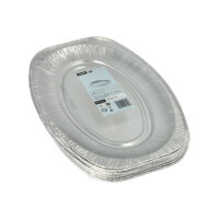 100 Servierplatten, Alu oval 35 cm x 24,5 cm