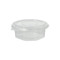 500 Verpackungsbecher mit Klappdeckeln, PP 8-eckig 375 ml...