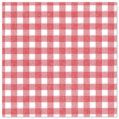 250 Servietten "ROYAL Collection" 1/4-Falz 40 cm x 40 cm rot "Vichy Karo"