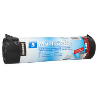 45 Müllsäcke, LDPE 240 l 125 cm x 100 cm schwarz