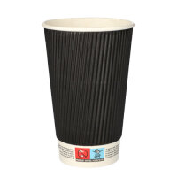 500 Trinkbecher, Pappe "To Go" 0,4 l Ø 9 cm · 13,7 cm Ripple Wall
