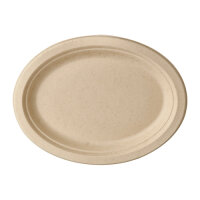 500 Teller, Zuckerrohr "pure" oval 26 cm x 20...