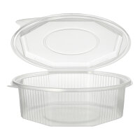 100 Verpackungsbecher mit Klappdeckeln, PP 8-eckig 1,5 l...