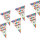 10x Wimpelkette, Folie 4 m "Happy Birthday" wetterfest
