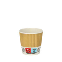 500 Trinkbecher, Pappe 0,1 l Ø 6 cm · 6 cm Ripple Wall