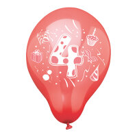 72 Zahlenluftballons Ø 25 cm farbig sortiert...