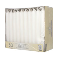 200 Tafelkerzen Ø 2,1 cm · 19,6 cm weiss