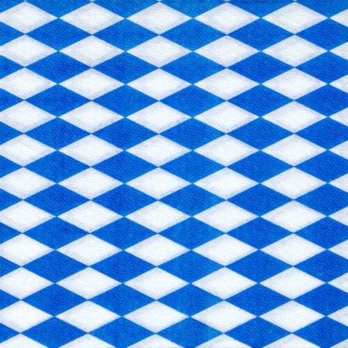 3600 Servietten, 1-lagig 1/4-Falz 33 cm x 33 cm "Bayrisch Blau"