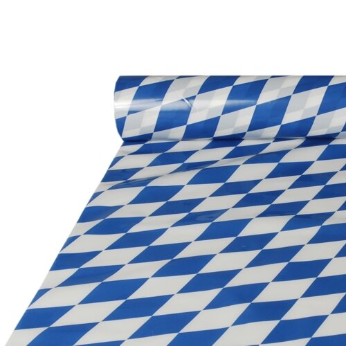 6x Tischdecke, Folie 20 m x 1 m "Bayrisch Blau"