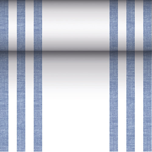 4x Tischläufer, stoffähnlich, PV-Tissue Mix "ROYAL Collection" 24 m x 40 cm blau "Lines"