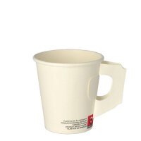 500 Trinkbecher mit Henkel, Pappe 0,18 l Ø 7,3 cm...