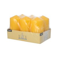 24 Stumpenkerzen Ø 60 mm · 115 mm goldgelb