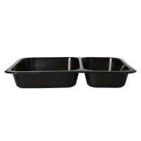 500 Mikrowellenschalen, PP 2-geteilt 866 ml 3,2 cm x 22,7 cm x 17,8 cm schwarz