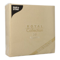 250 Servietten "ROYAL Collection" 1/4-Falz 40 cm x 40 cm sand