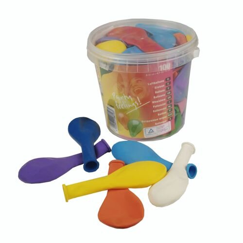 400 Luftballons Ø 22 cm farbig sortiert in Dose