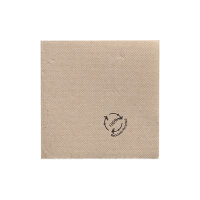 1400 Servietten, 2-lagig "PUNTO" 1/4-Falz 20 cm x 20 cm natur aus recyceltem Papier, mikrogeprägt, in Spenderbox