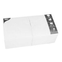 1000 Servietten, 3-lagig 1/4-Falz 33 cm x 33 cm weiss