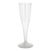 100 Stiel-Gläser für Sekt, PS 0,1 l Ø 4,8 cm · 19,9 cm glasklar einteilig