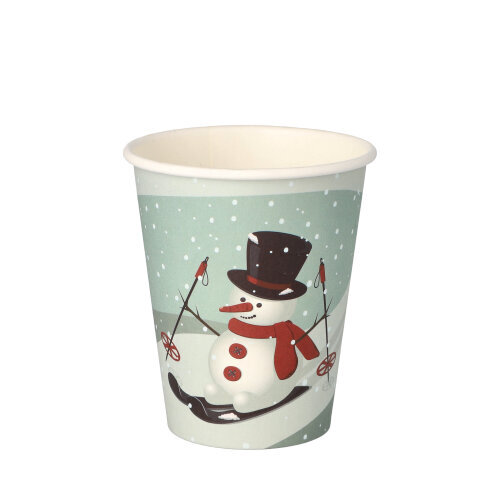 1000 Trinkbecher, Pappe "To Go" 0,2 l Ø 8 cm · 9,2 cm "Snowman"