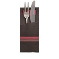 520 Bestecktaschen 20 cm x 8,5 cm "Stripes" inkl. farbiger Serviette 33 x 33 cm 2-lag.