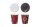 1.000 Coffee to Go Becher 200 ml m. Deckel schwarz Pappbecher