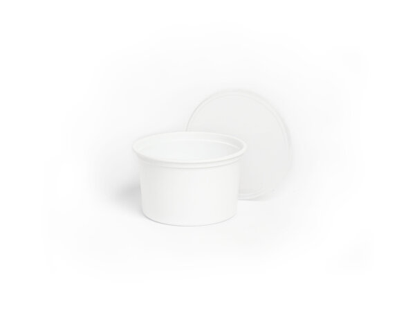 MW-Suppenschale  m. Deckel, weiß PP 500ml, VE 10x50