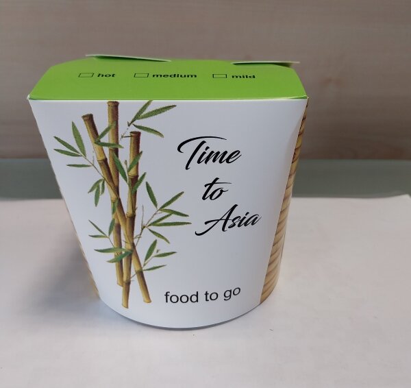 500 Foodbox "Time to Asia" Nudelbox - Asia Box aus Pappe