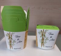 500 Foodbox "Time to Asia" Nudelbox - Asia Box aus Pappe
