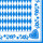 50 Servietten 1/4-Falz 40cm x 40cm "Bayrisch Blau"